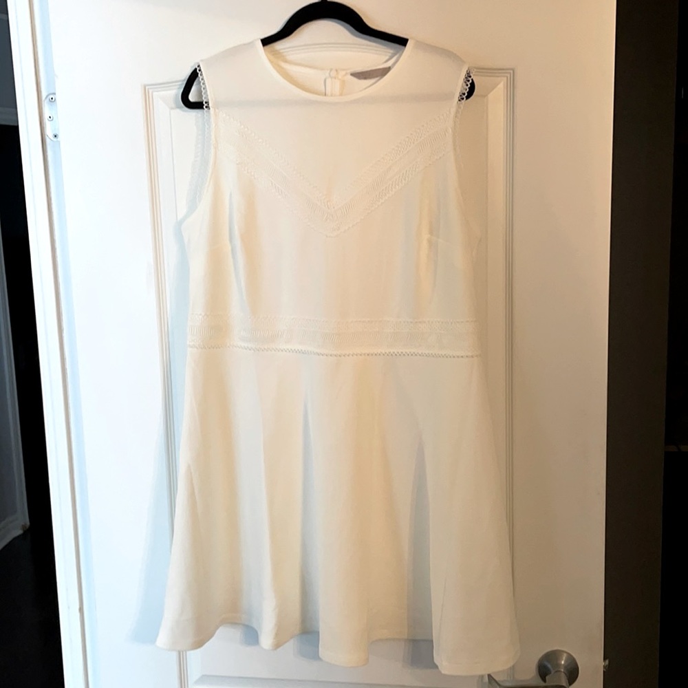 H&M sleeveless off White dress XL